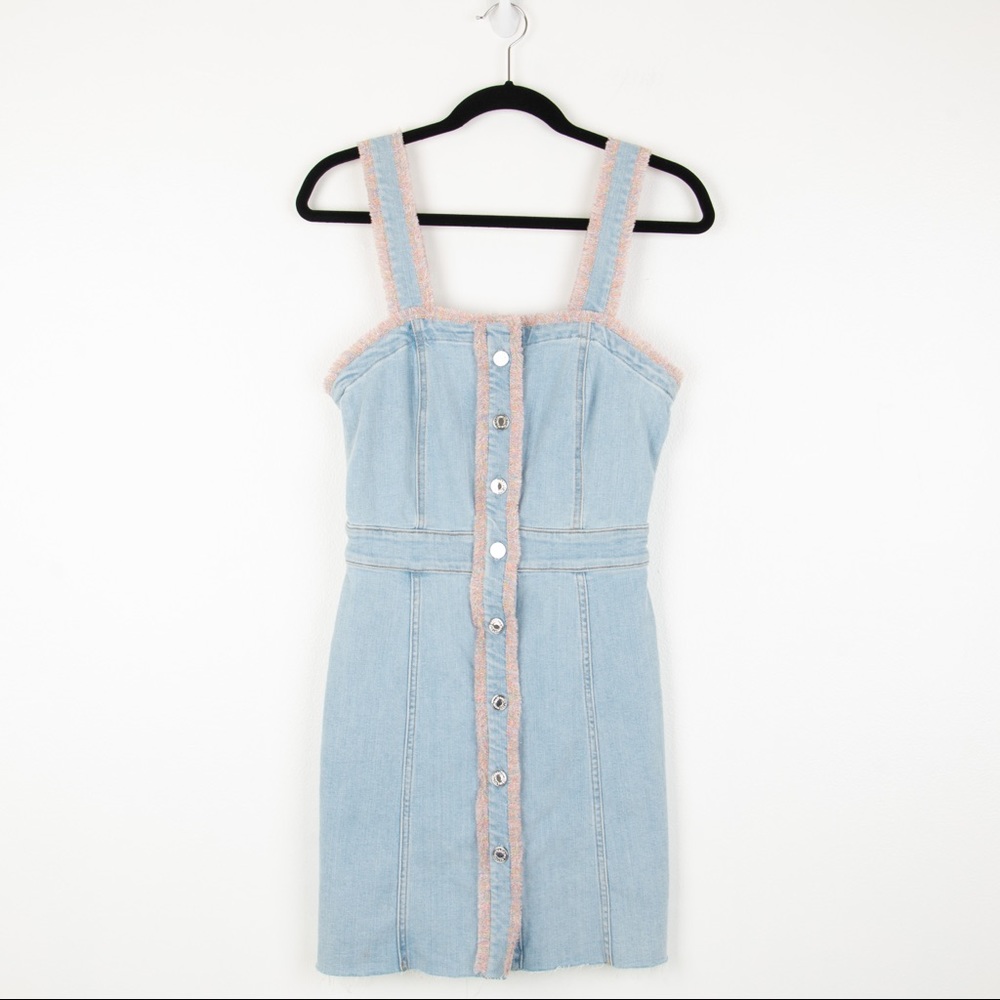 NWT 7 For All Mankind Button Down Denim Mini Dress